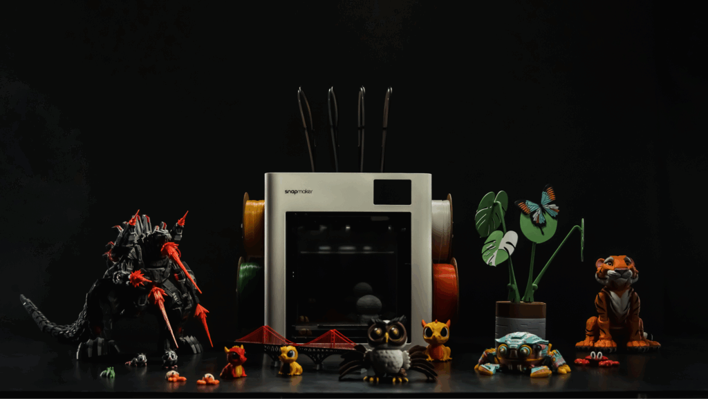 Snapmaker U1: Shenzhen Brand Launches New Color 3D Printer on Kickstarter3DPrint.com | Additive Manufacturing Business 2 U1 5 more Speed. 5 Less Filament 1024x578 UXNrF3
