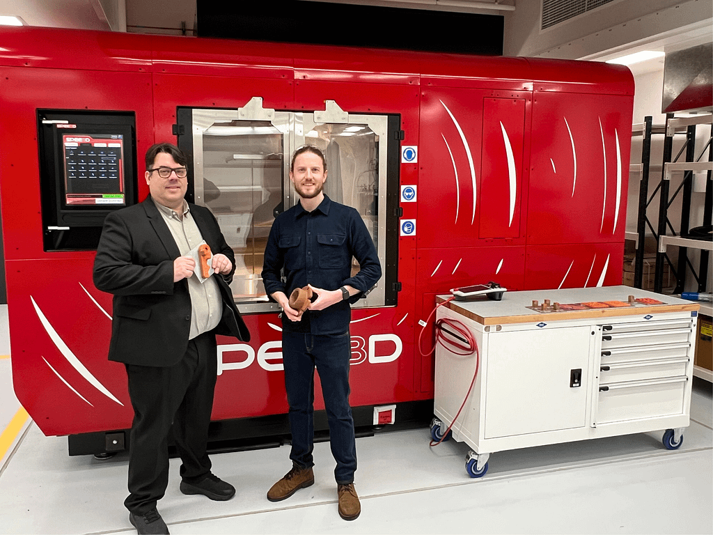 Sydney Manufacturing Hub Installs WarpSPEE3D to Speed Up Materials Research3DPrint.com | Additive Manufacturing Business 2 University of Sydney WarpSPEE3D Installation SMH Patrick McCarthy Senior Staff Engineer right and SPEE3D CTO Steven Camilleri left 0jYu9H