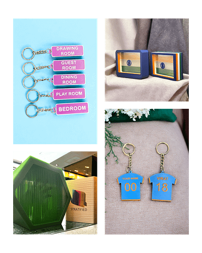 3D Printing Customized Collage Customizable 3D Printed keychains, personalized items, interior decor items in Chandigarh, Panchkula, Haryana, Punjab.