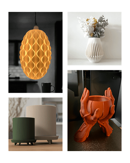 Interior Decor & Planter Collage 3D printed interior decor by Stratified 3D in Chandigarh, India