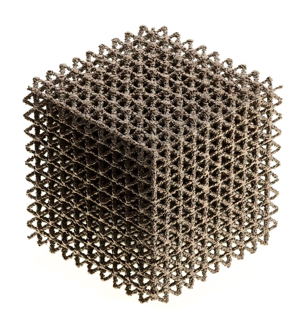 Aerospace Giant IHI Bets on Freemelt E-Beam 3D Printing for Next-Gen Turbine Alloys3DPrint.com | Additive Manufacturing Business 2 cube lattice in Ti64 scaled QnKfW9